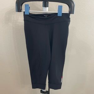 Reebok black 3/4 workout pants